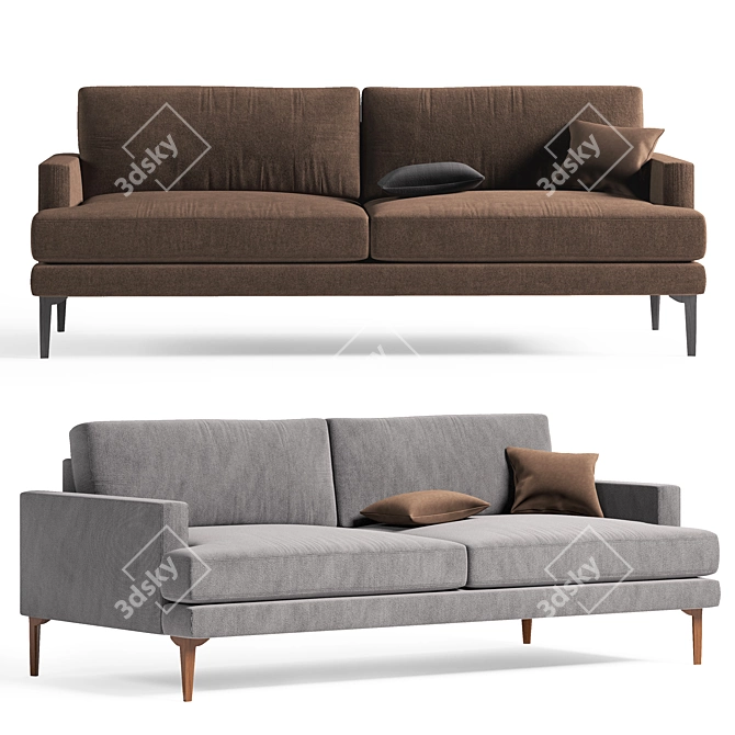 Andes Grand Sofa: Modern Comfort 3D model image 1