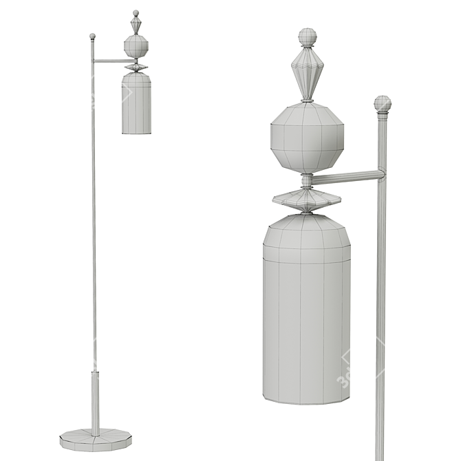 Iris Candy Glass Floor Lamp 3D model image 2