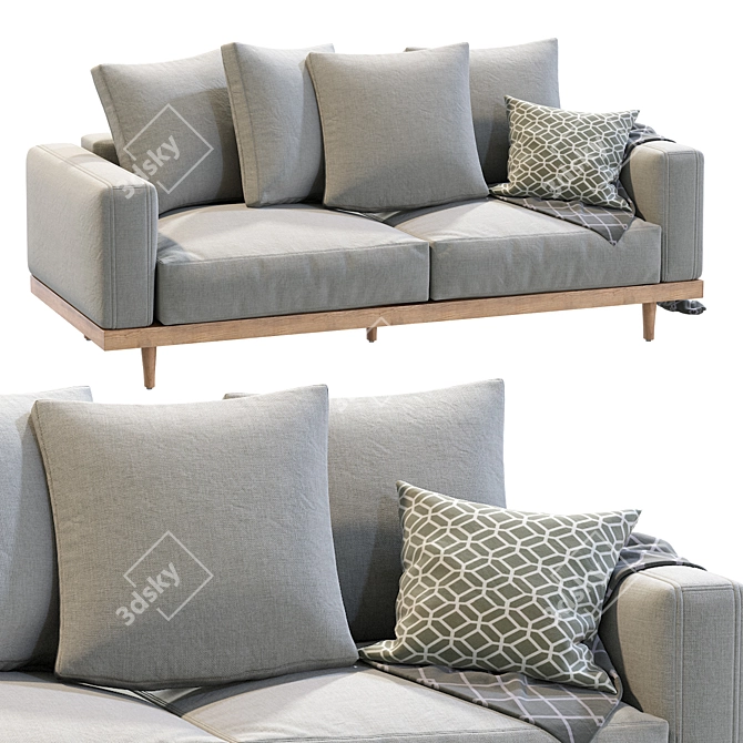 Modern Newport Sofa: Elegant and Stylish 3D model image 3
