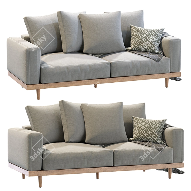 Modern Newport Sofa: Elegant and Stylish 3D model image 4