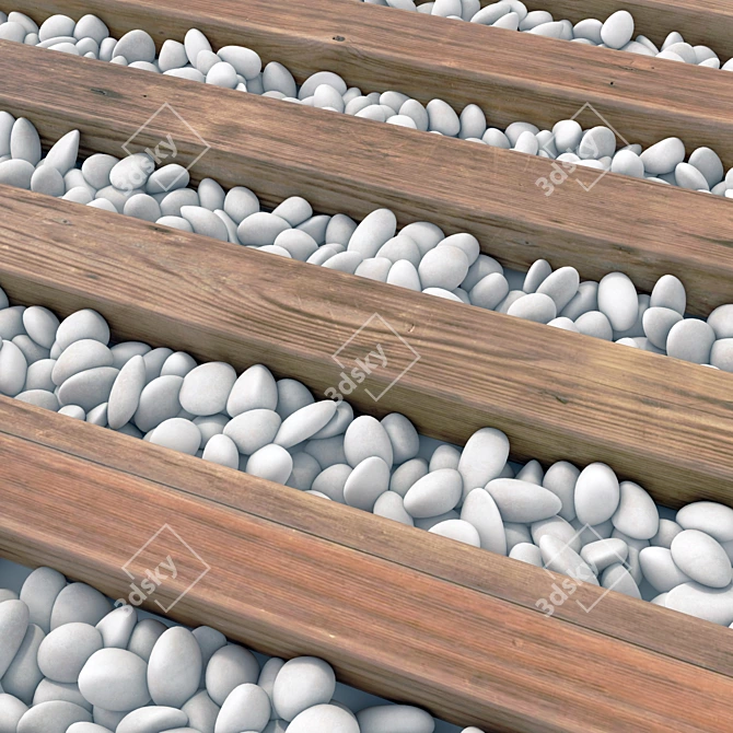 Smooth Pebble Road Collection 3D model image 3
