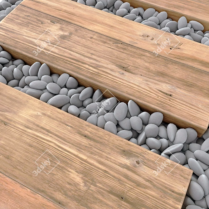 Smooth Pebble Road Collection 3D model image 5