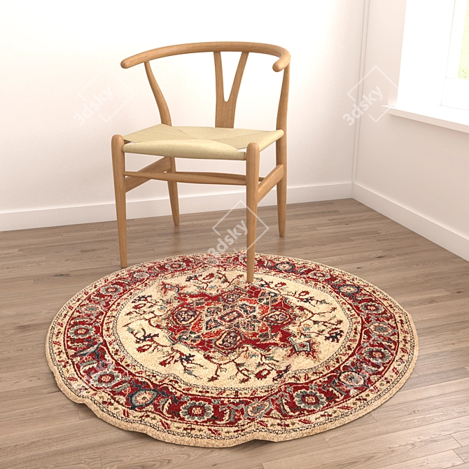 8-Piece Assorted Rugs Set 3D model image 2