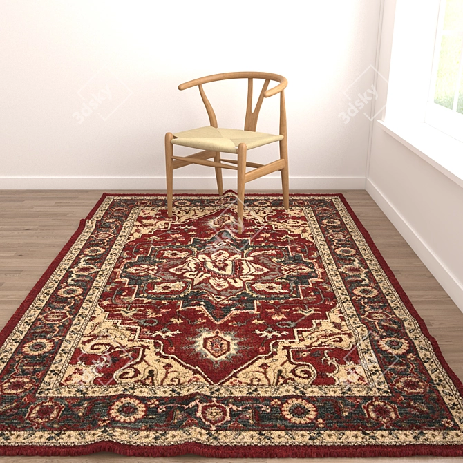 8-Piece Assorted Rugs Set 3D model image 5