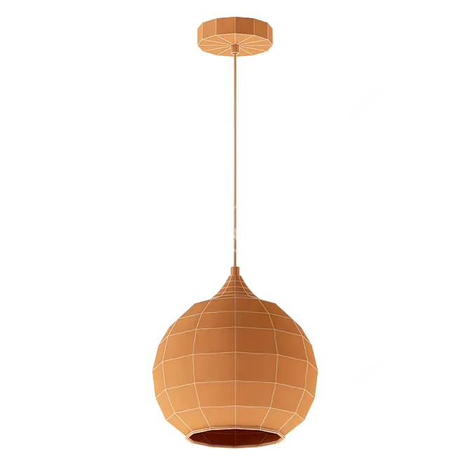 Elegant Smoky Pendant Light 3D model image 3