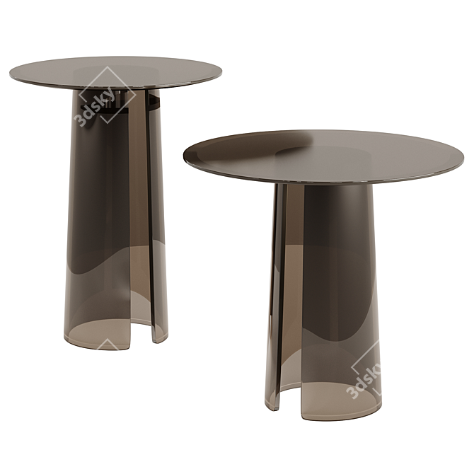 Elegant Poliform Glass Coffee Table 3D model image 2