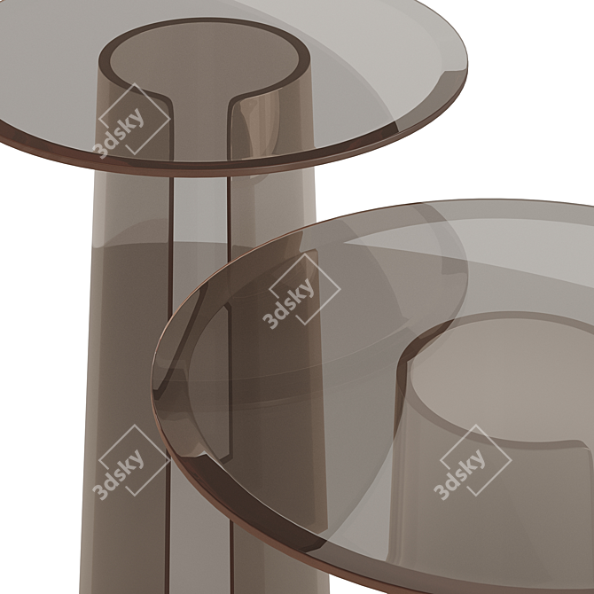 Elegant Poliform Glass Coffee Table 3D model image 4