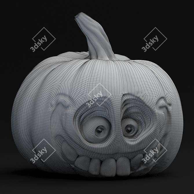 Spooky Halloween Pumpkin 3D model image 1