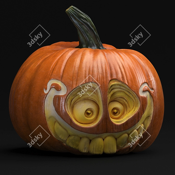 Spooky Halloween Pumpkin 3D model image 2