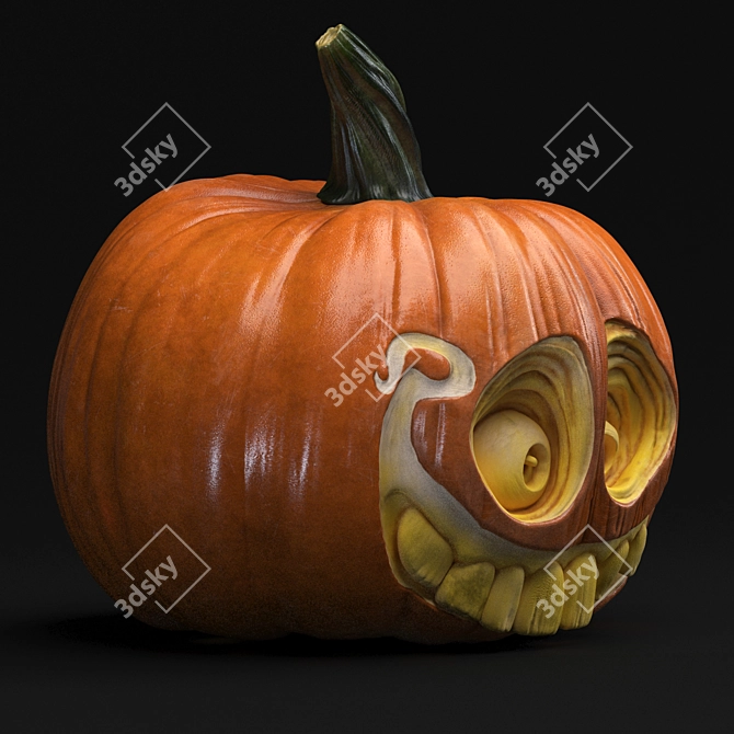 Spooky Halloween Pumpkin 3D model image 3