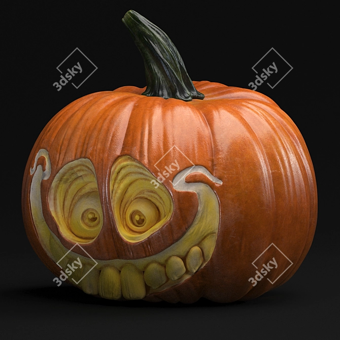 Spooky Halloween Pumpkin 3D model image 4