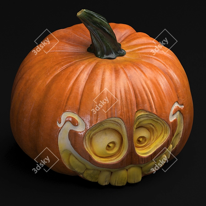 Spooky Halloween Pumpkin 3D model image 5