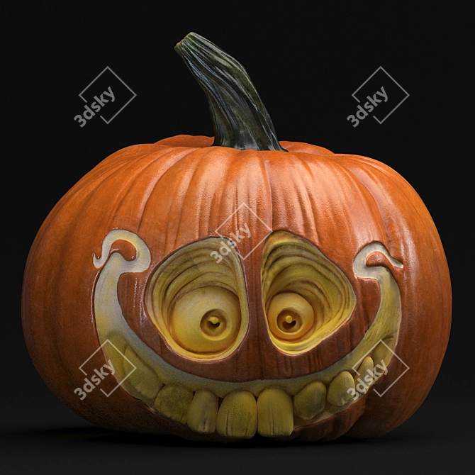 Spooky Halloween Pumpkin 3D model image 7