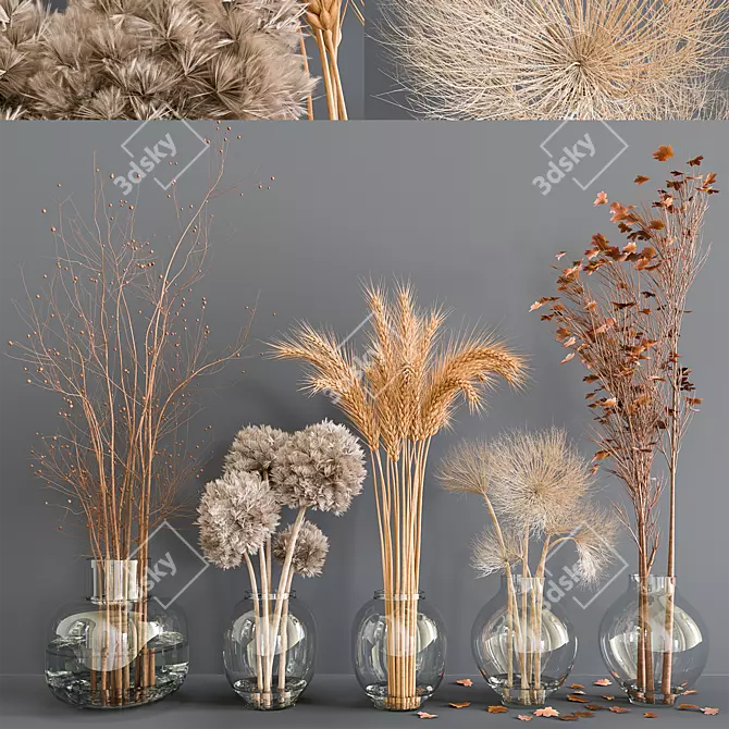 Autumn Splendor Bouquet 3D model image 1