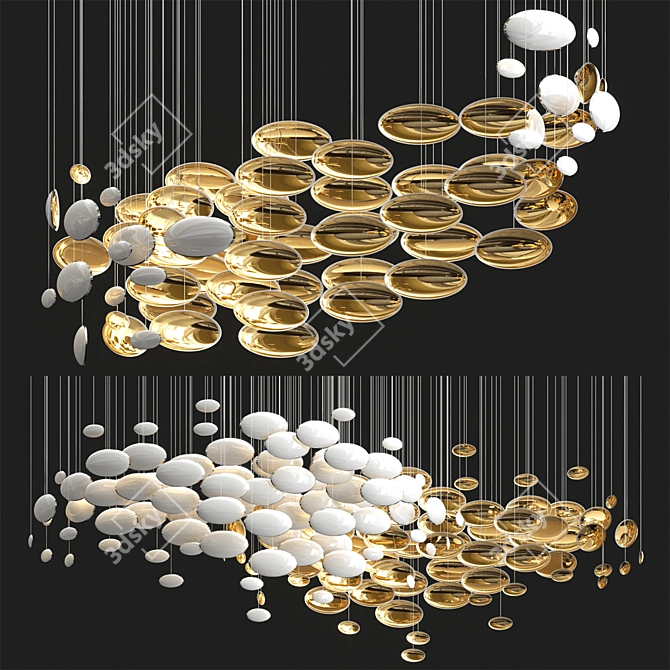 Ethereal Glow: Sans Souci Chandelier 3D model image 1