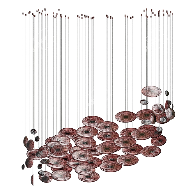 Ethereal Glow: Sans Souci Chandelier 3D model image 6