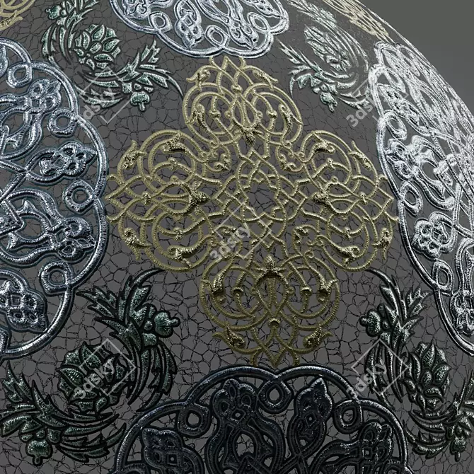 Elegant Lace 06 | 4K Embroidery 3D model image 5