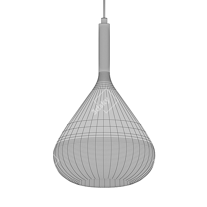 Scandinavian Glass Pendant Lamp 3D model image 3