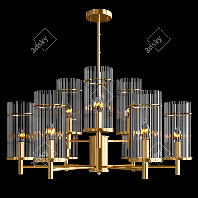 Elegant ODEON Formia Chandelier | Stylish Lighting Solution 3D model image 2