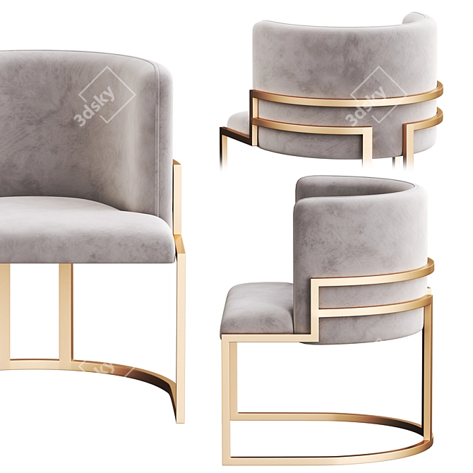Grisella Modern Armchair: Stylish Comfort for Your Home 3D model image 2