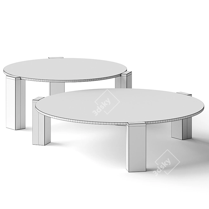 Sleek Gogan Coffee Table 3D model image 2