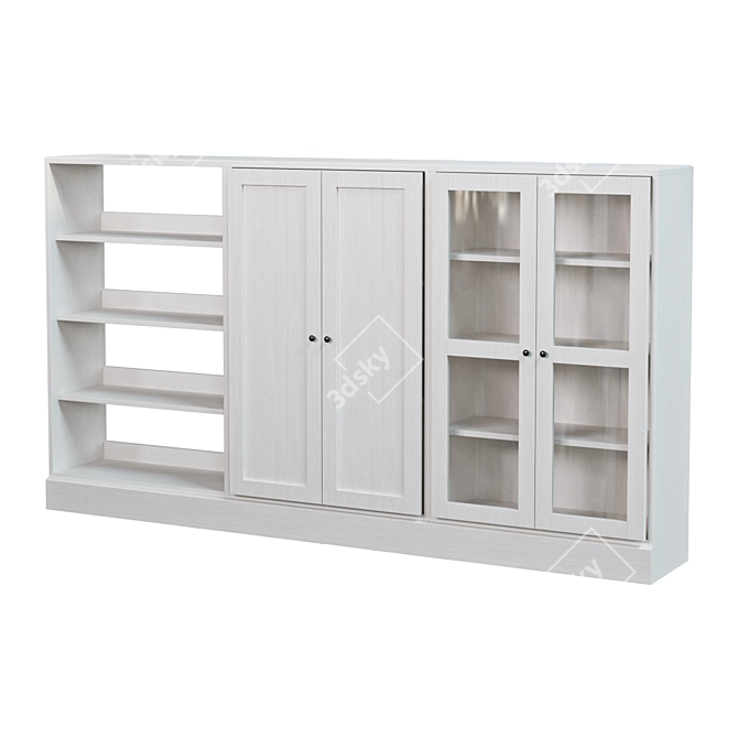 Gray Glass Door Storage Combo: HAVSTA 243x37x134 cm 3D model image 1