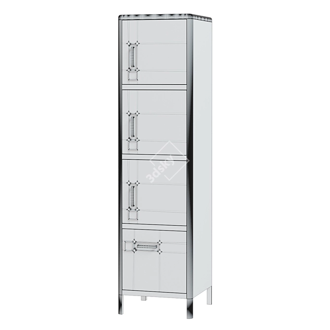 IDÅSEN Tall Storage Cabinet: Stylish, Functional & Spacious 3D model image 2