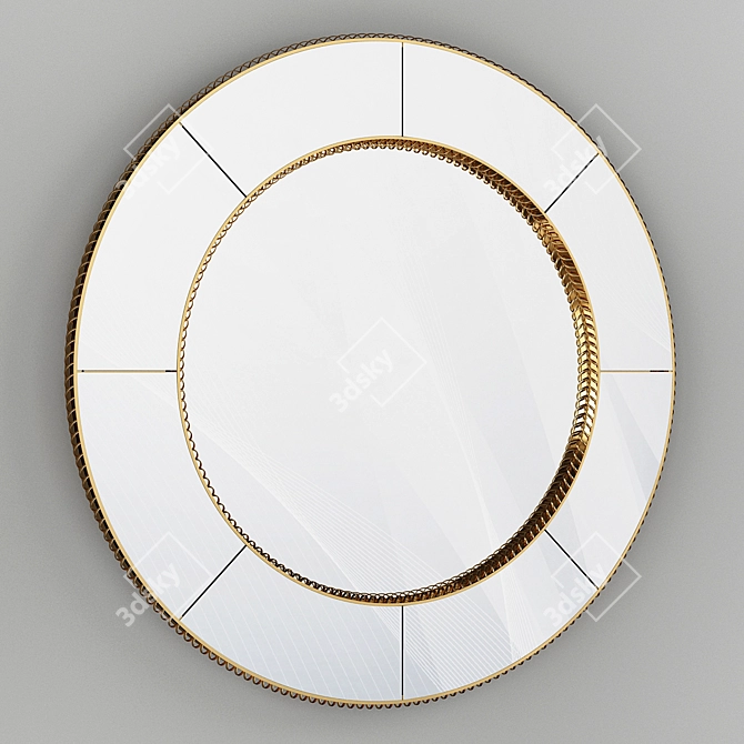 Elegant Crown Mirror: Luxurious Home Decor 3D model image 2