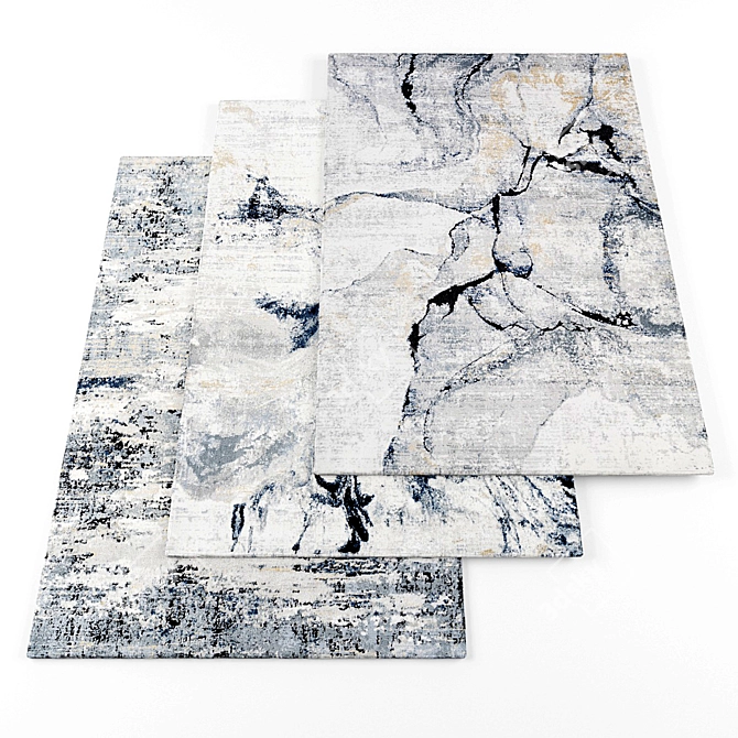 Modern Rug Collection: High-Resolution Textures (5-Piece Set) 3D model image 1