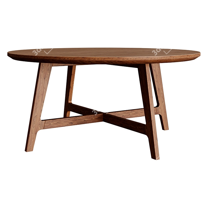 Larsen Walnut Coffee Table 3D model image 1