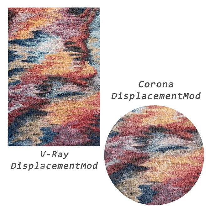 Versatile Set of 8 Rugs: V-Ray & Corona Compatible 3D model image 3