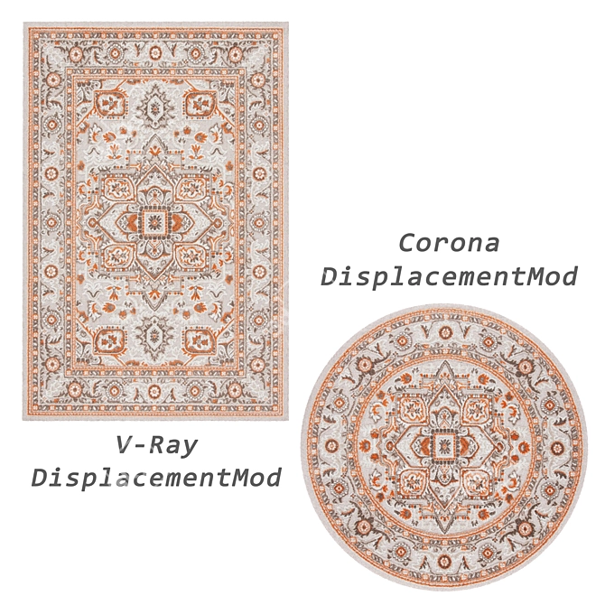 Versatile Set: 8 Rugs for Various Perspectives 3D model image 2