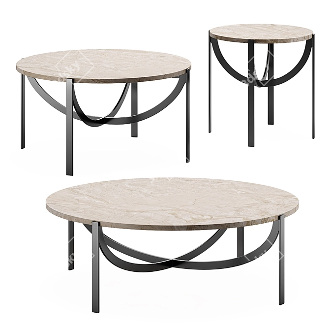 ASTRA Coffee Table: Sleek and Stylish by La manufacture 3D model image 1