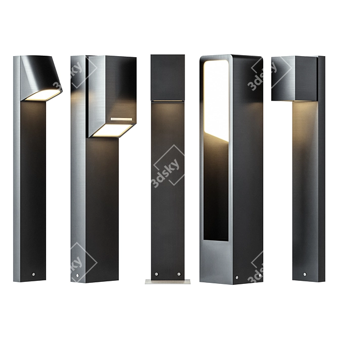 Series 5 Metal Pathway Lights 3D model image 1