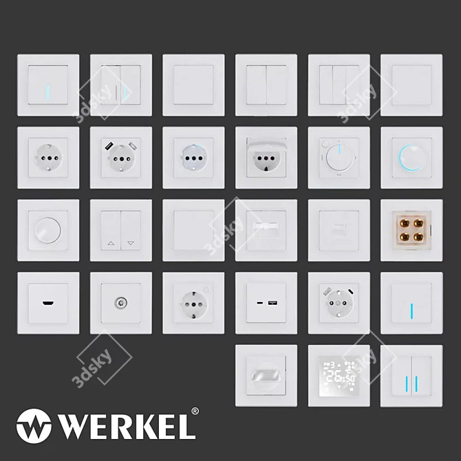 Werkel Smart Home Switching Set 3D model image 5