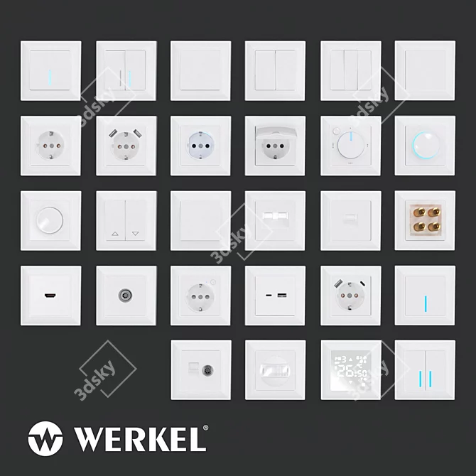 Werkel Smart Home Switching Set 3D model image 6