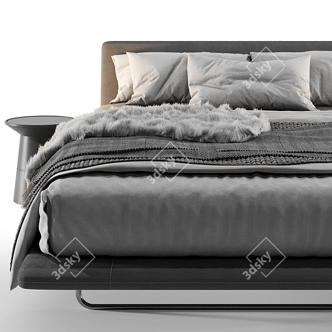 Luxurious Siena Bed: Italian Elegance 3D model image 3