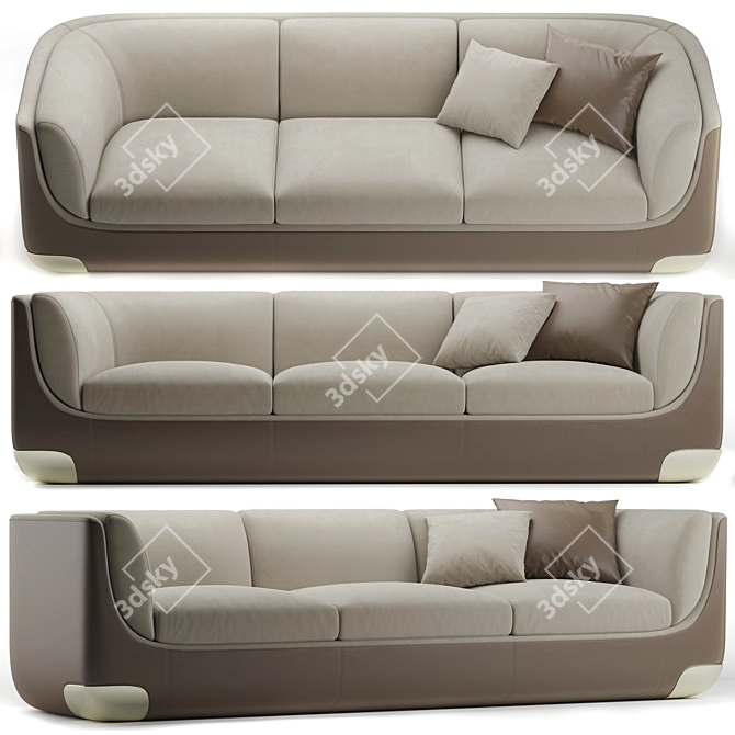 Elegant Longhi Sofa: Bravery 3D model image 1