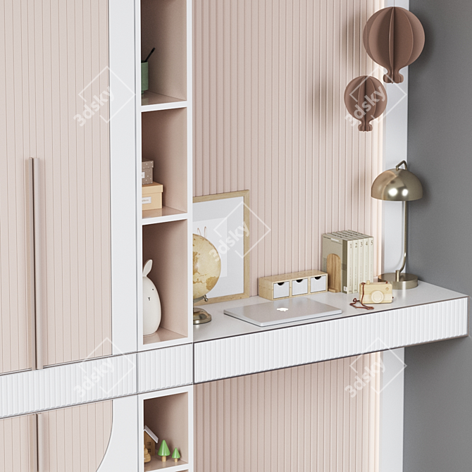 Modern Geometric Child Room Decor 3D model image 3