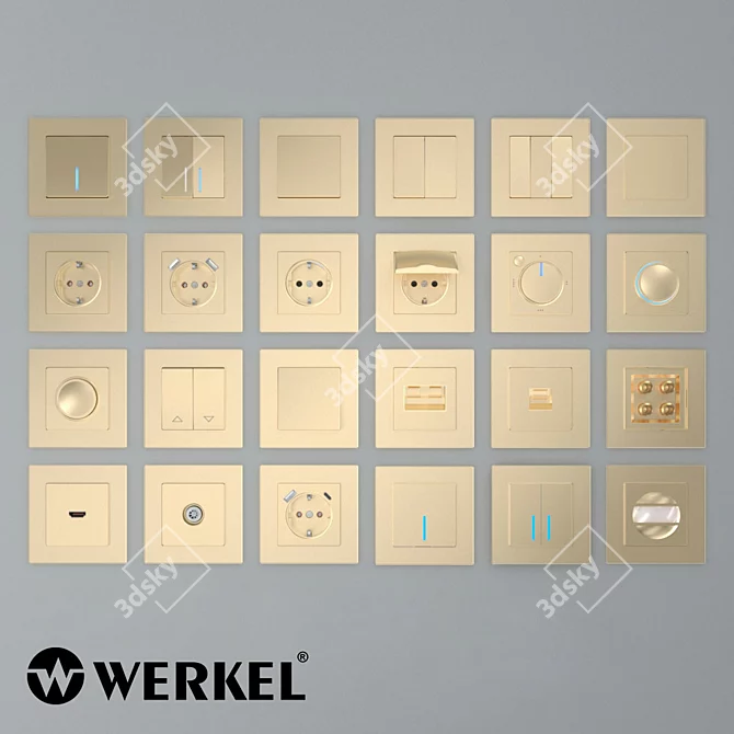 Werkel Champagne Smart Switches 3D model image 1