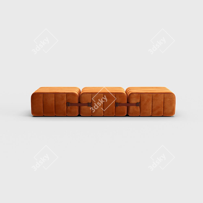 Modular Sofa System: Curt Set 3 Modules 3D model image 2