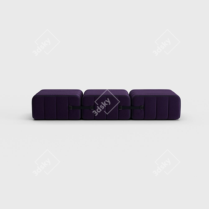 Modular Sofa System: Curt Set 3 Modules 3D model image 5