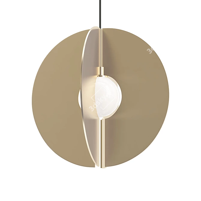 Sleek Orb Pendant Light 3D model image 1