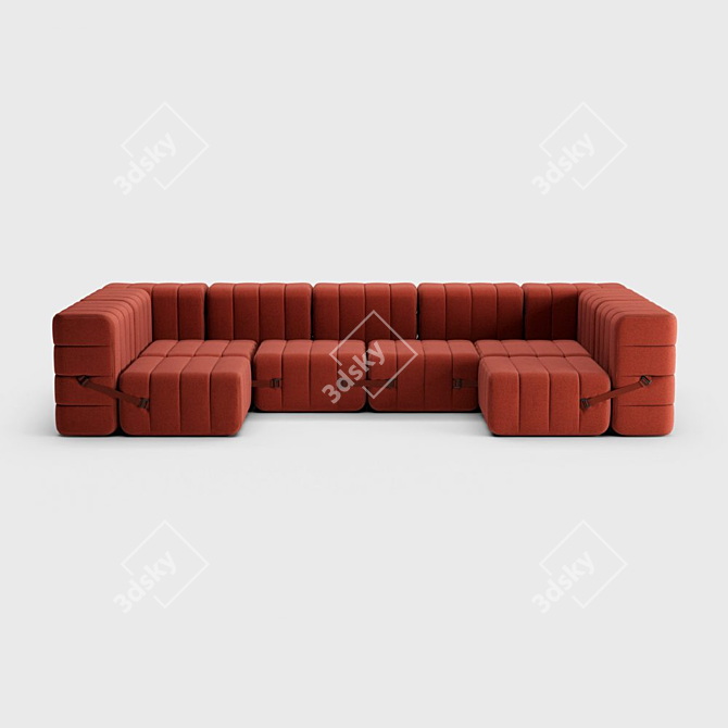 Modular Sofa System Curt 3D model image 2