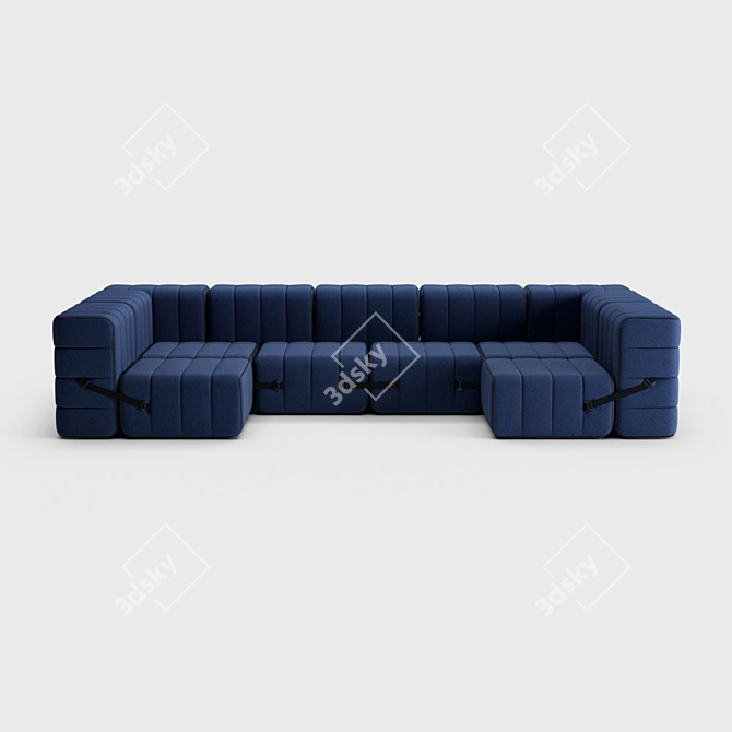 Modular Sofa System Curt 3D model image 4