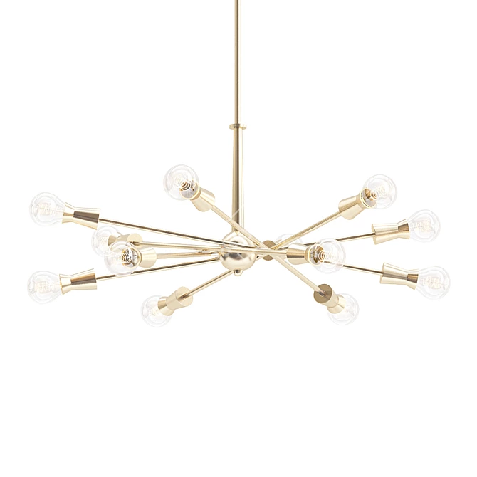 Kichler Armstrong Brass Sputnik Chandelier 3D model image 1