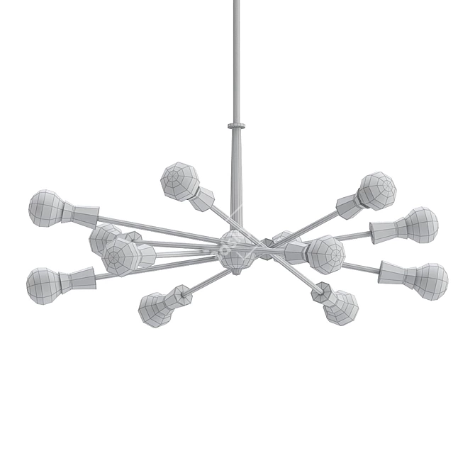 Kichler Armstrong Brass Sputnik Chandelier 3D model image 2