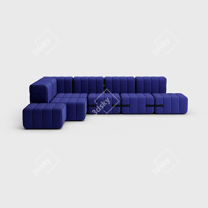 Modular Sofa System Curt - 12 Modules 3D model image 2
