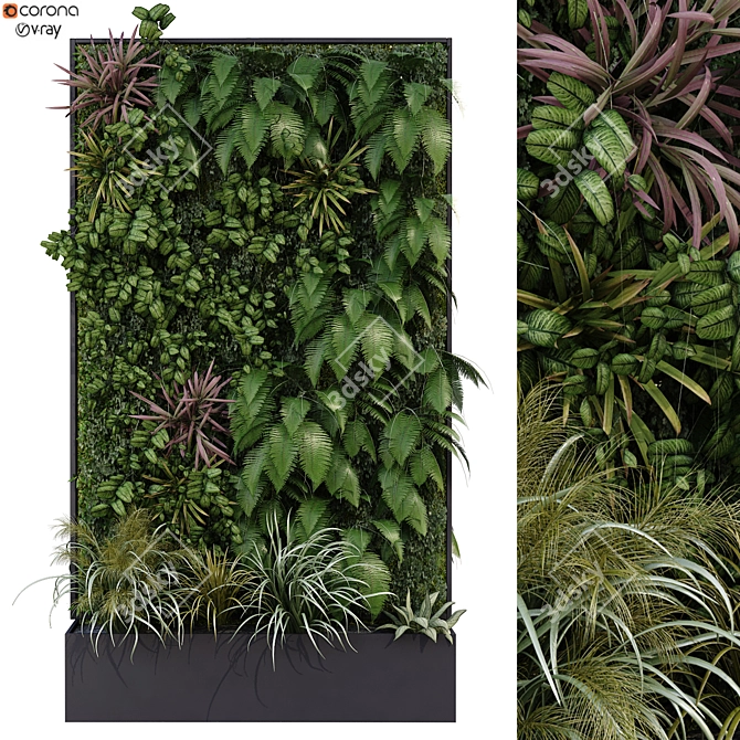 Versatile Greenwall Set 174 3D model image 1