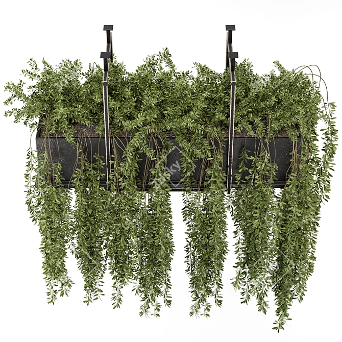 Metal Box Hanging Plants Set 303 3D model image 2